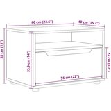 vidaXL TV omarica VISNES Črna 60x40x38 cm Izoblikovan les | Shoptok.si