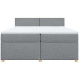  Krevet s oprugama i madracem svjetlosivi 200 x 200cm od tkanine | shoptok.hr