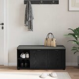  Klupa za hodnik s jastukom Crni Hrast 100 x 38 x 46 cm | shoptok.hr