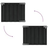  Vrtna vrata 100 x 80 cm WPC i aluminij Crna | Shoptok.si