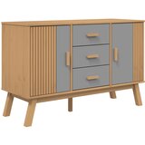 Maison Chic Komoda - Predalnik OLDEN siva in rjava 114x43x73,5cm cm trdna borovina, (21720707) | Shoptok.si