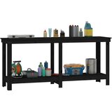  Radni stol Crna 180x50x80 cm od masivne borovine | shoptok.hr