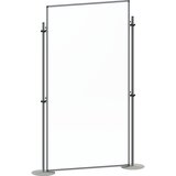  Funkcijska predelna stena iz akrilnega stekla, z okroglimi nogami, VxŠ 2000 x 1000 mm, osnovni element | Shoptok.si