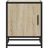 vidaXL Nočna omarica sonoma hrast 40x31x50 cm inž. les in kovina | Shoptok.si