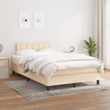  s oprugama i madracem krem 120 x 200 cm od tkanine | shoptok.hr