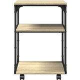  Stojalo za tiskalnik 3-nadstropno sonoma hrast 43x48x64 cm les, (5000152782) | Shoptok.si