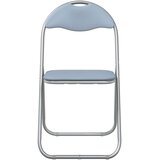  Zložljiva stolica 2 pcs Siva 48 x 43,5 x 81 cm Umjetno usnje, (5000296807) Slike