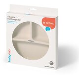 BabyOno Silikonski tanjur s vakuumom u ekru boji | shoptok.hr