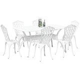  Vrtni set za objed 7 pcs Bijelo Aluminij | shoptok.hr