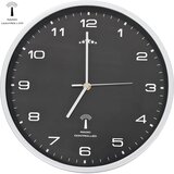  Radijski upravljan zidni sat s kvarcnim mehanizmom 31 cm crni | shoptok.hr