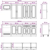  Kuhinjska jedinica KALMAR 8 kom. Hrast sonoma Konstruirano drvo | shoptok.hr