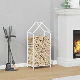  Stalak za drva bijeli 40x25x90 cm hladno valjani čelik | shoptok.hr