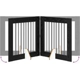  Vrata za pse z stojali 4 pcs Črni hrast 80 x 80 cm, (5000232801) | Shoptok.si