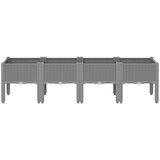  Vrtna sadilica s nogama svjetlosiva 160 x 40 x 42 cm PP | shoptok.hr