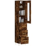  Visoka komoda dimljeni hrast 34,5x34x180cm konstruiranog drva | shoptok.hr