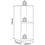 MID.YOU Pisarniški Regal Salia B30, Antracit, Barva Hrasta | Shoptok.si