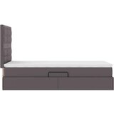  Krevet s od storage s madracem Siva 90 x 190 cm Lažna koža | shoptok.hr