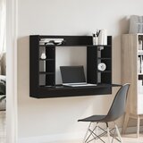  Zidni radni stol crni 105 x 48 x 75 cm od konstruiranog drva | shoptok.hr
