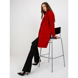 Fashion Hunters Dark red plush jacket with OH BELLA closure Cene