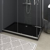vidaXL Pravokotna ABS tu&scaron; kad črna 80x120 cm cene