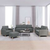 vidaXL 4-dijelni set sofa s jastucima tamnosivi od tkanine | shoptok.hr