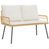  Vrtna klupa s jastukom Priroda 114 x 64 x 90cm Čelik | shoptok.hr