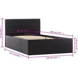  Hidraulični okvir za krevet od umjetne kože crni 100 x 200 cm | shoptok.hr