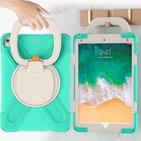 NIKCORP Ovitek za iPad 9 / 8 / 7 10.2 robusten s 360° vrtljivim stojalom in ročajem, trislojna zaščita proti udarcem, moder mentol, (5000139141) | Shoptok.si