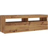 vidaXL TV omarica z LED artisan hrast 120x35x40 cm inženirski les | Shoptok.si