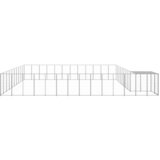 vidaXL Pasji boks srebrn 37,51 m² jeklo - - Srebrna - 75.4 - 37.51 m² - | Shoptok.si