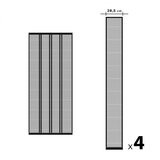 Delight Mreža proti komarjem za vrata 4 delna 100 x 220 cm črna | Shoptok.si
