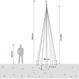  Božićno drvce od svjetlosnih niti s klinom i jarbolom 500 cm | shoptok.hr