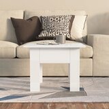  Stolić za kavu sjajni bijeli 55 x 55 x 42 cm konstruirano drvo | Shoptok.si