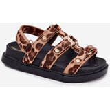 Boto Girls Sandals With Golden Detail Leopard Lunessa | ePonuda.com