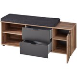 MID.YOU garderobna klop siva, barve hrasta | Shoptok.si