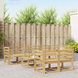  Set vanjskih sofa 9 pcs Bijela Čvrsto drvo akacije | Shoptok.si