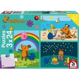 Schmidt Spiele Puzzle - Die Maus - Gute Freunde, 3x24 delov