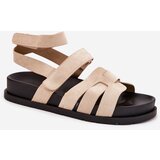 Boto Eco Suede Women's Sandals With Velcro Beige Valpera | ePonuda.com
