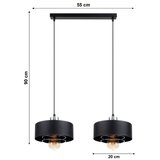  Luster na sajli VEST 2xE27/60W/230V | Eponuda.com