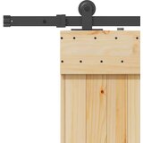 vidaXL Drsna vrata s kompletom vodil 85x210 cm trdna borovina | Shoptok.si