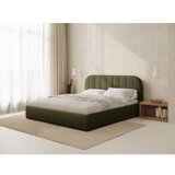 Windsor & Co Sofas Zelena oblazinjena zakonska postelja s prostorom za shranjevanje z letvenim dnom 160x200 cm Juno – | Shoptok.si