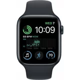 Apple watch SE (2022) 44mm (GPS Only) Aluminium Case Midnight Black Sport Band Črna
