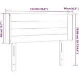 vidaXL uzglavlje s ušima tamnozeleno 103x16x78/88 cm baršunasto | shoptok.hr