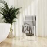 vidaXL Prostostoječe stojalo za brisače belo 48x24x79 cm železo | Shoptok.si