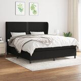 The Living Store Box spring postelja z vzmetnico črna 180x200 cm blago - Box Spring Postelja, (21512624) Cene
