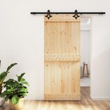 vidaXL Klizna vrata s priborom za montažu 90 x 210 cm masivna borovina | shoptok.hr