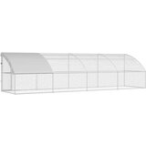  Kavez za piliće Srebrno 800 x 200 x 198.5 cm Pocinčani čelik | shoptok.hr