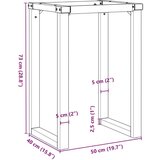 vidaXL Noge za jedilno mizo O-okvir 50x40x73 cm lito železo | Shoptok.si
