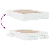 vidaXL Okvir kreveta s ladicama bijeli 140 x 190 cm konstruirano drvo | shoptok.hr