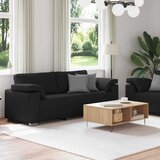 SOFA 2 pcs Crna 219 x 80 x 82 cm tkanina | shoptok.hr